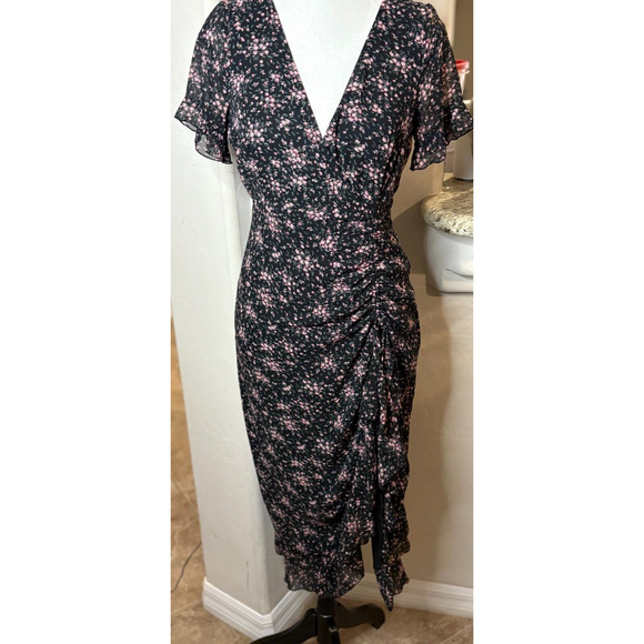 Pretty Little Thing V Neck Split Midi Dress Size 4 - Picture 2 of 10